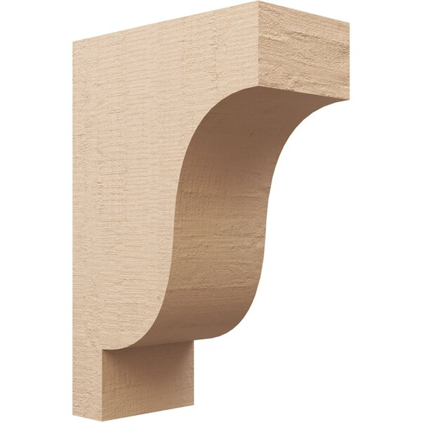 Ekena Millwork 12"W x 24"D x 36"H Classic Newport Rough Cedar Woodgrain TimberThane Corbel, Primed Tan CORUR12X24X36NEWRCPR - main